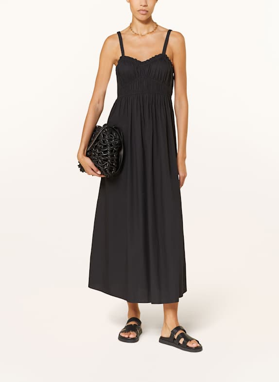 BOSS DALZA dress with ruffles BLACK
