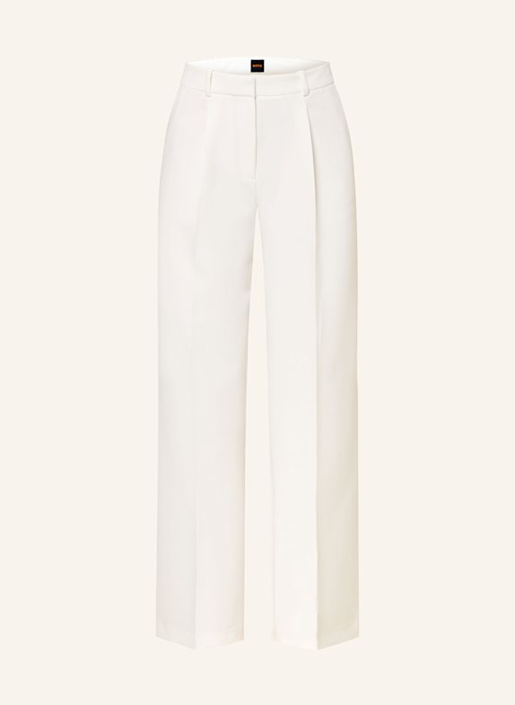 BOSS TIWI wide leg trousers WHITE