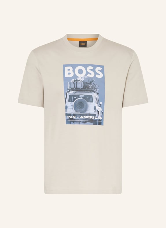 BOSS T-shirt TE MEXTOUR BEIGE/ BLUE/ WHITE