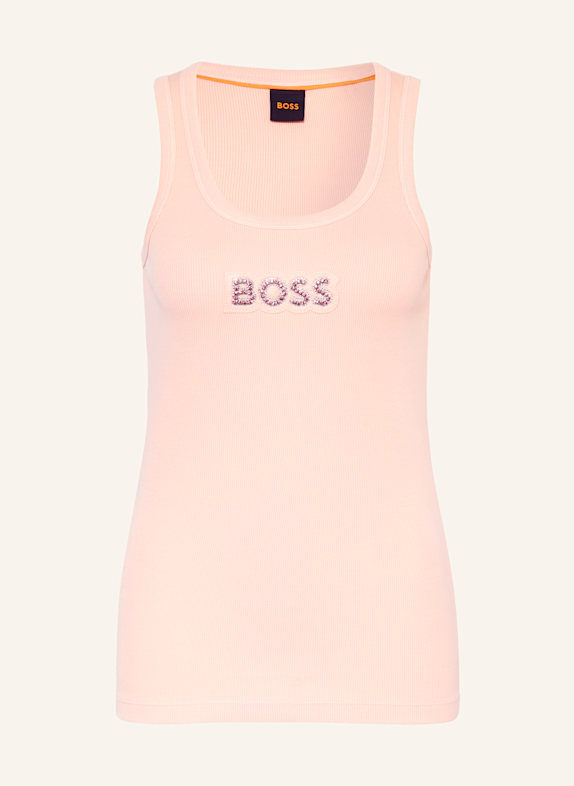 BOSS Top EMATITE mit Schmucksteinen HELLROSA