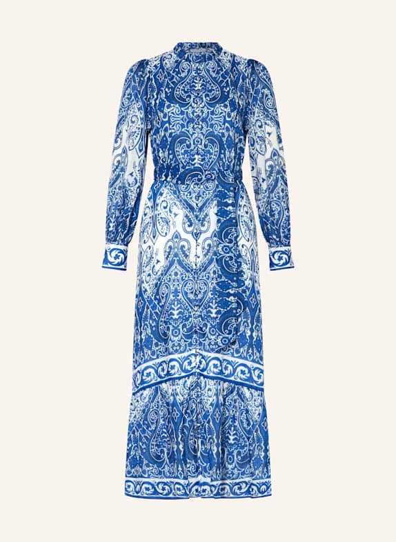 MRS & HUGS Dress with ruffles BLUE/ WHITE