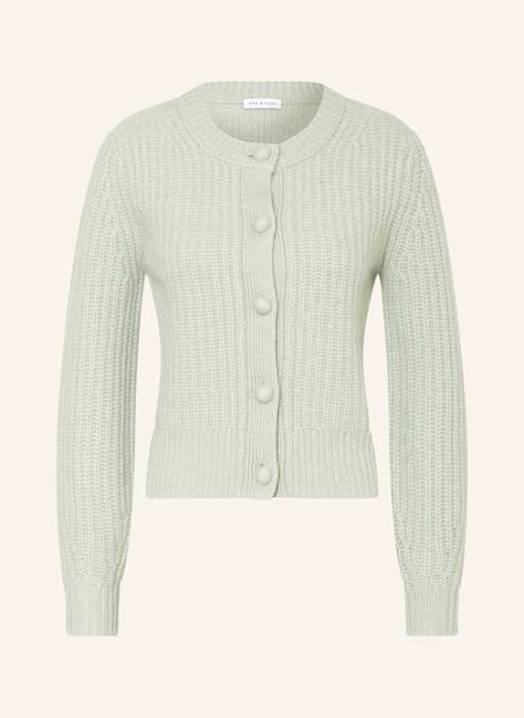 MRS & HUGS Cashmere-Strickjacke mit Pailletten MINT
