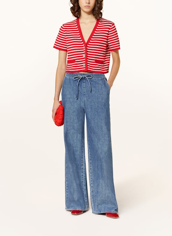 MRS & HUGS Cropped vest ROOD / WIT