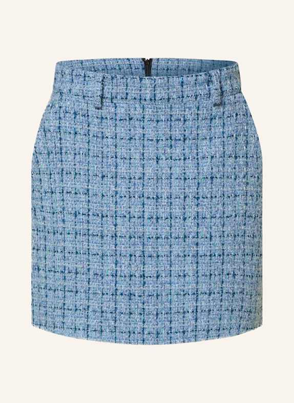 MRS & HUGS Tweed skirt with glitter thread BLUE/ DARK BLUE