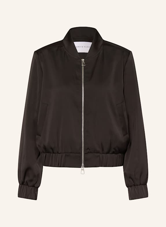 MRS & HUGS Satinblouson SCHWARZ