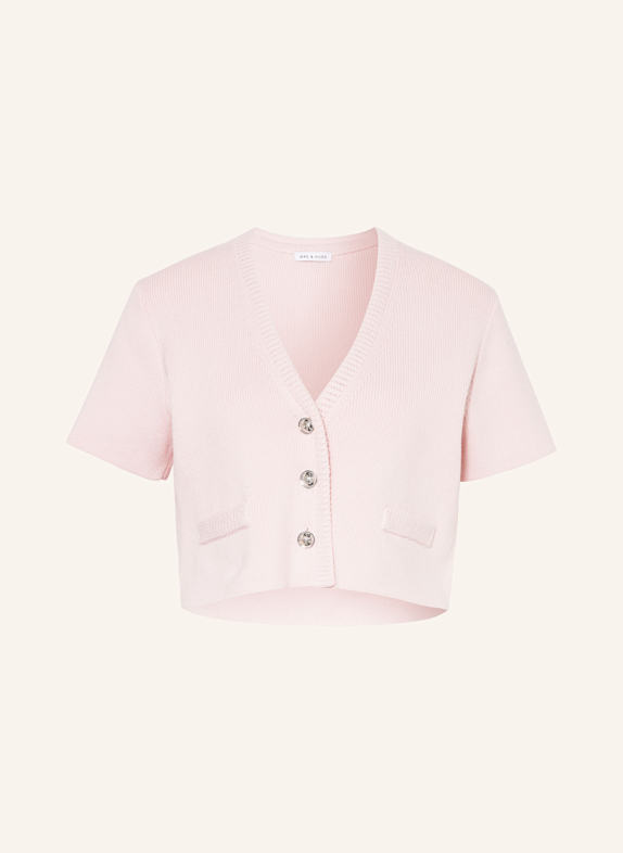MRS & HUGS Cropped-Strickjacke ROSA