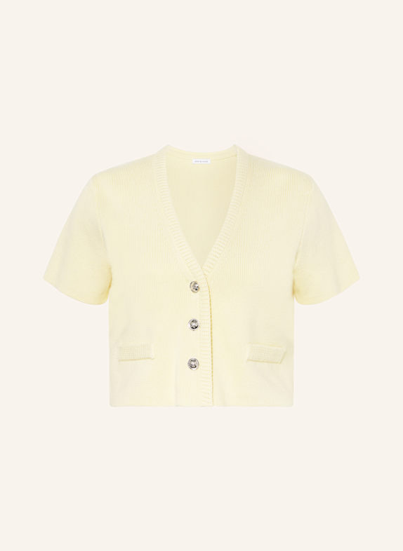 MRS & HUGS Cropped-Strickjacke GELB
