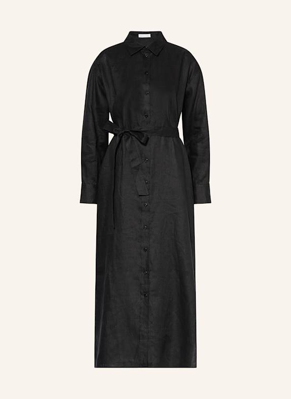 MRS & HUGS Shirt dress in linen BLACK
