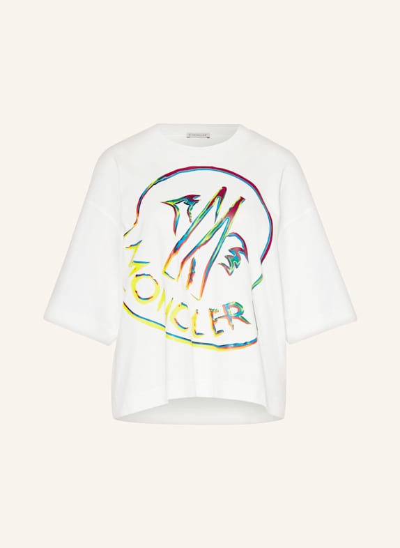 MONCLER Oversized-Shirt WEISS/ ROT/ GELB