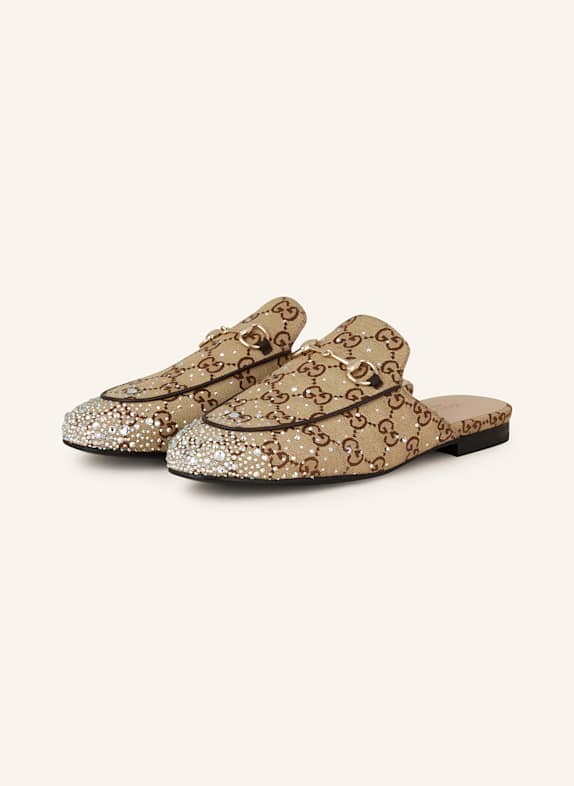 GUCCI Mules mit Schmucksteinen 2549 CAM.EBO/CR/CR.AB/COC