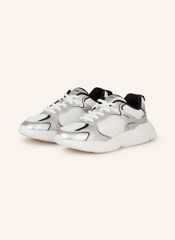 HUGO Sneaker LEON TENN WEISS/ SILBER