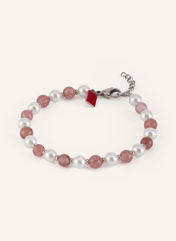 HUGO Armband BEADS4 ROSÉ/ WEISS