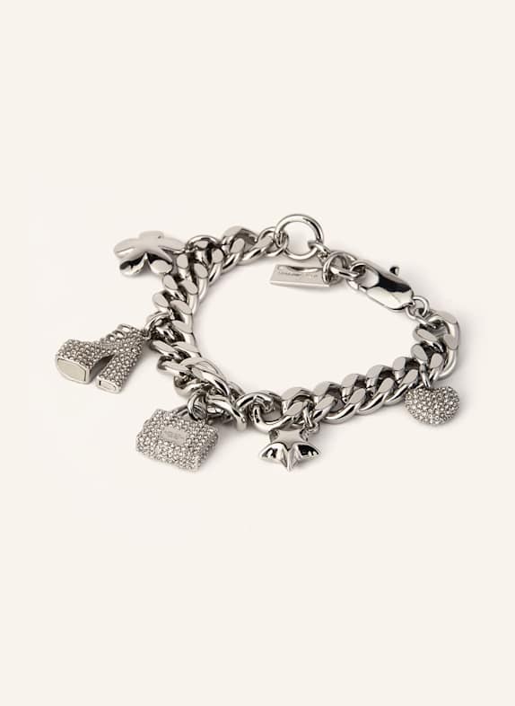 MARC JACOBS Armband THE MINI ICON PAVE CHARM SILBER