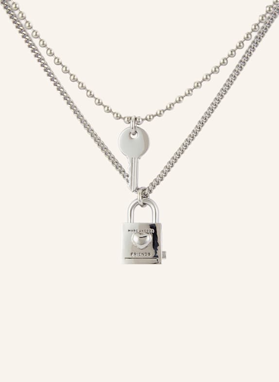 MARC JACOBS Freundschaftsketten FRIENDSHIP PADLOCK NECKLACE SILBER