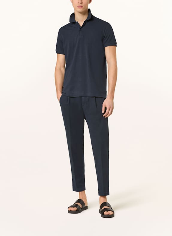 STROKESMAN'S Piqué-poloshirt MØRKEBLÅ