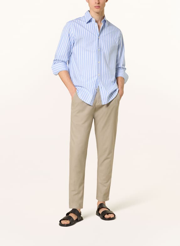 STROKESMAN'S Pantaloni chino extra slim fit cu dungi OLIV