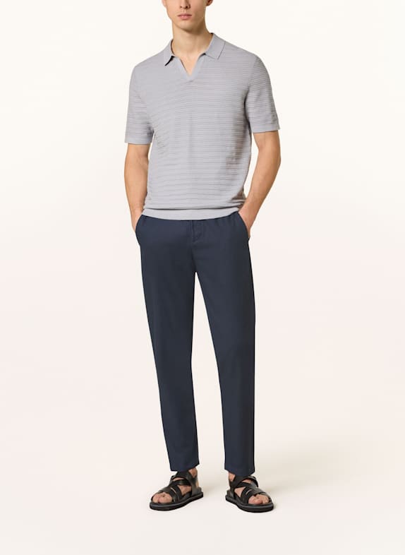 STROKESMAN'S Pantaloni chino extra slim fit cu dungi ALBASTRU ÎNCHIS