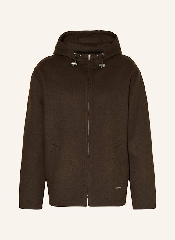 SANDRO Fleecejacke DUNKELBRAUN