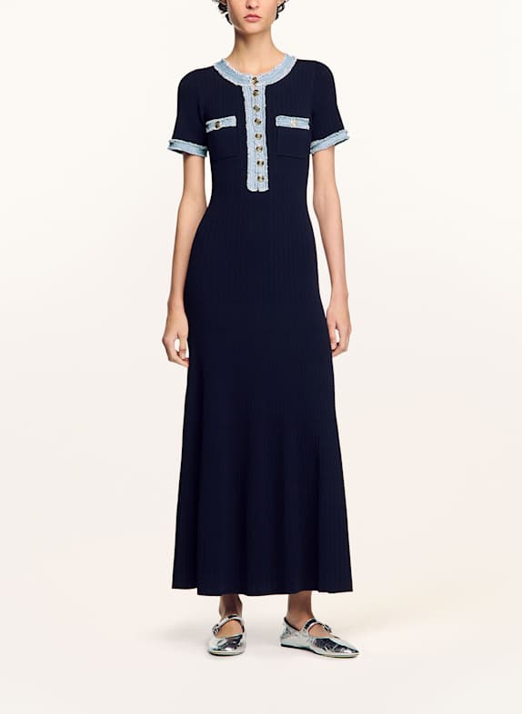 SANDRO Strickkleid DUNKELBLAU