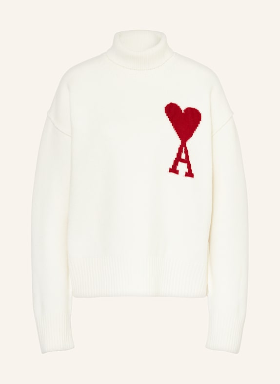 AMI PARIS Rollkragenpullover WEISS