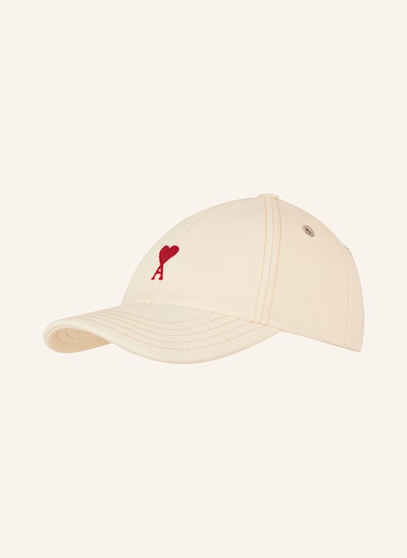 AMI PARIS Cap CREME/ DUNKELROT