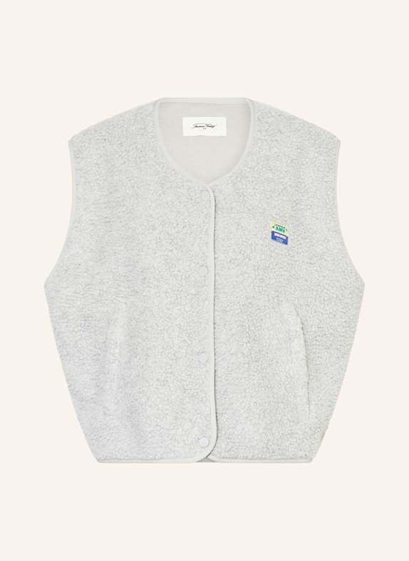 American Vintage Teddyfell-Weste HELLGRAU