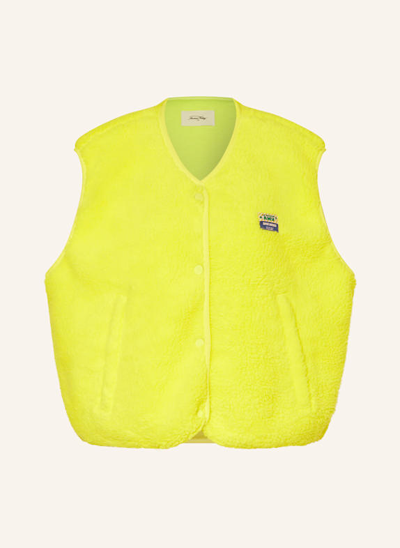 American Vintage Teddyfell-Weste NEONGELB