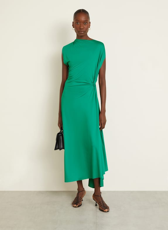 VICTORIA BECKHAM Satinkleid GRÜN