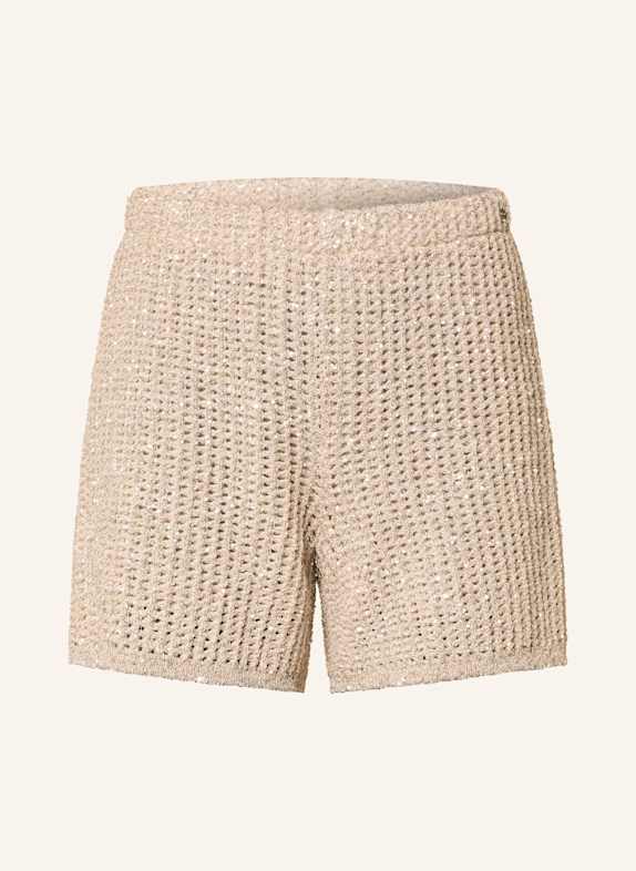 MARC CAIN Strickshorts WASHINGTON mit Pailletten BEIGE
