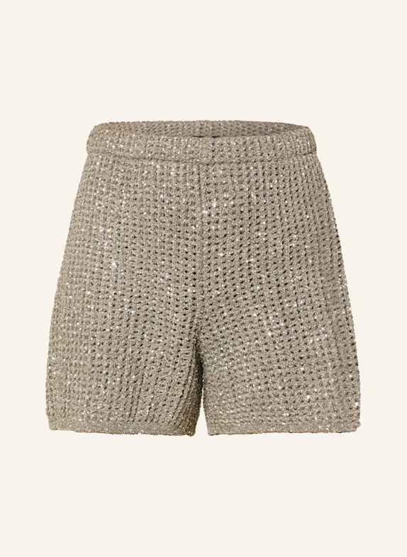 MARC CAIN Strickshorts WASHINGTON mit Pailletten GRAU