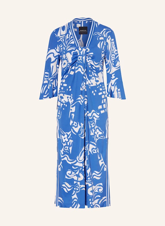MARC CAIN Dress with 3/4 sleeves 366 gentian