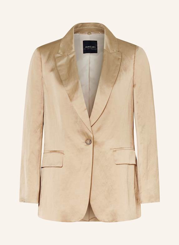 MARC CAIN Blazer mit Leinen aus Satin 608 cappuccino macaron