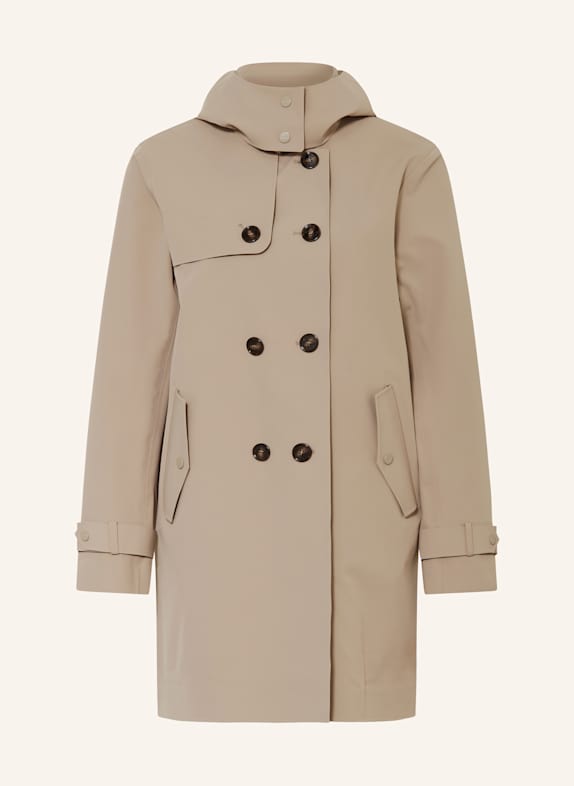 MARC CAIN Trenchcoat mit abnehmbarer Kapuze 581 sage powder
