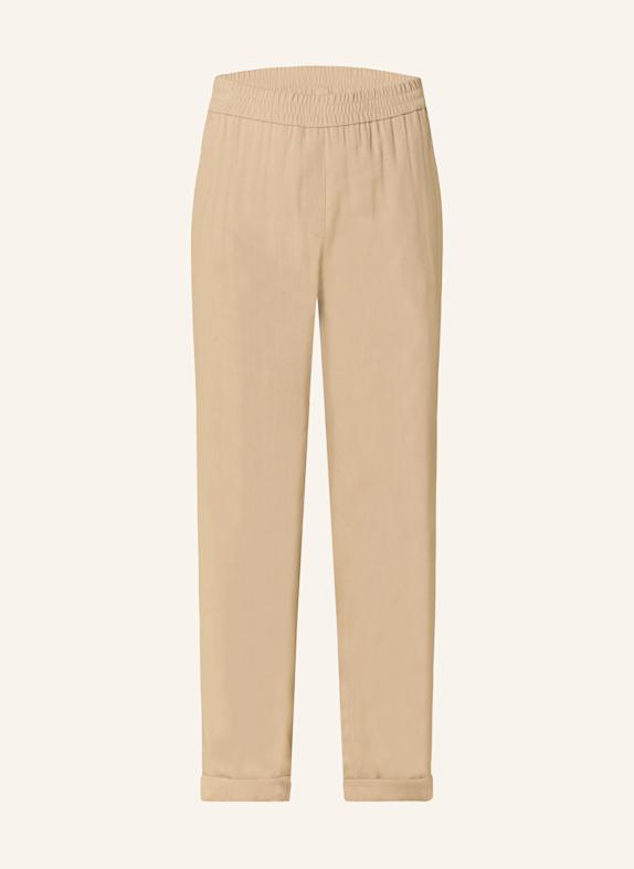 MARC CAIN Spodnie RHODOS z lnem 608 cappuccino macaron