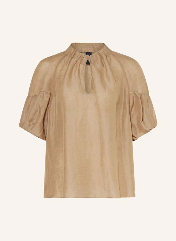 MARC CAIN Blusenshirt mit Leinen 608 cappuccino macaron
