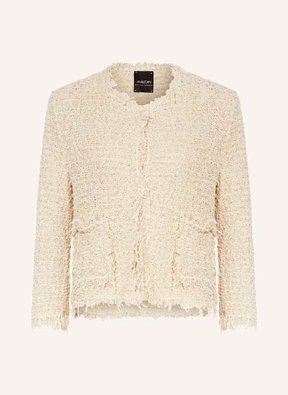 MARC CAIN Strickhülle mit Pailletten 608 cappuccino macaron