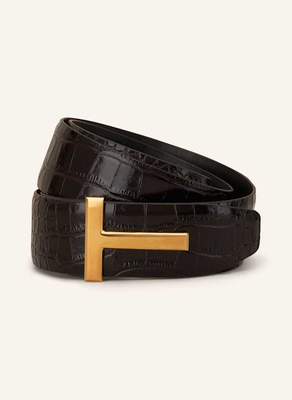 TOM FORD Ledergürtel DUNKELBRAUN