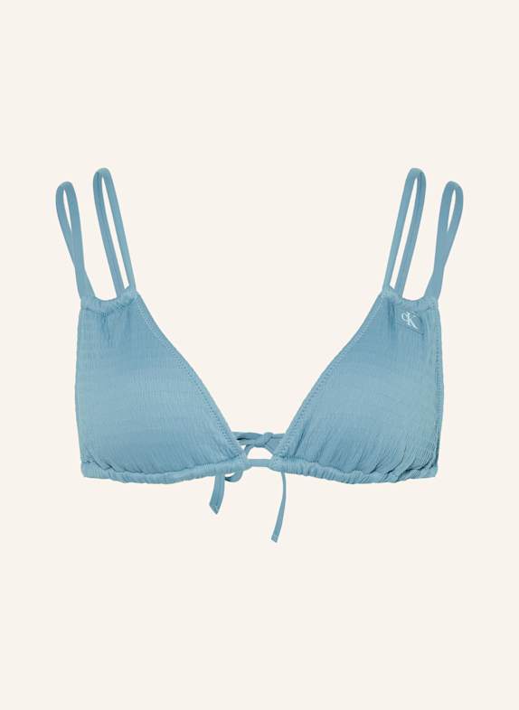 Calvin Klein Triangel-Bikini-Top CK MONOGRAM TEXTURE BLAU