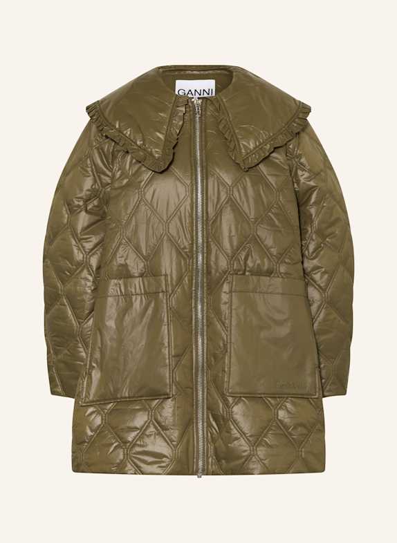 GANNI Steppjacke KHAKI