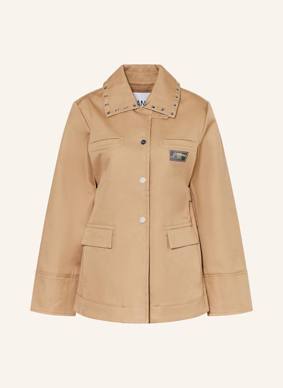 GANNI Jacket CAMEL