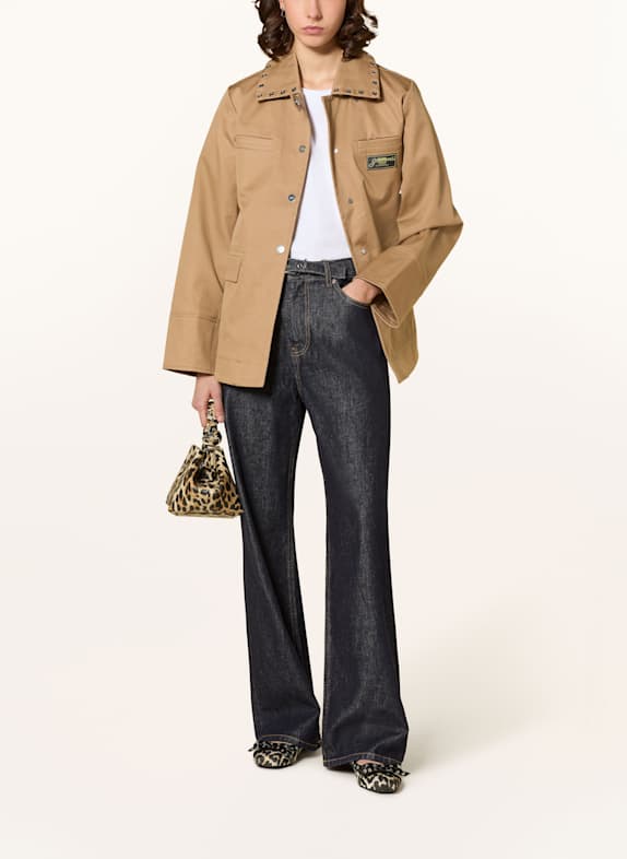 GANNI Jacket CAMEL