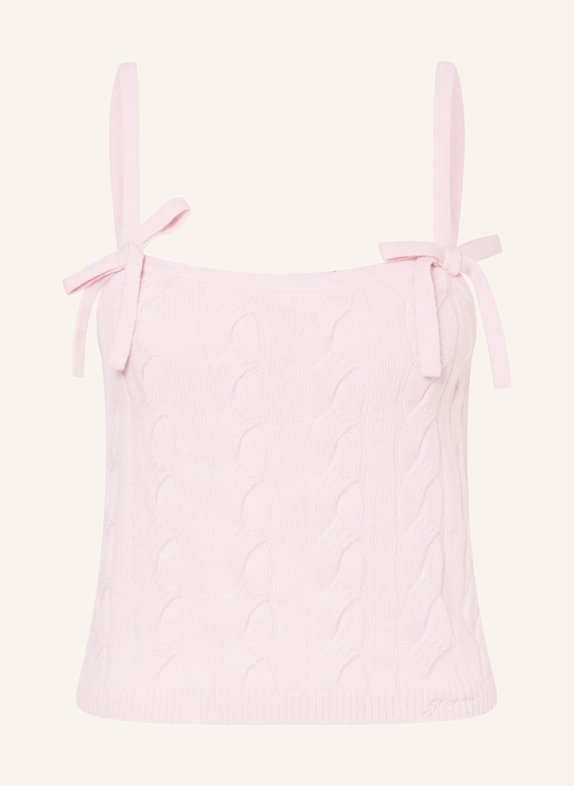 GANNI Strick-Top mit Cashmere ROSA