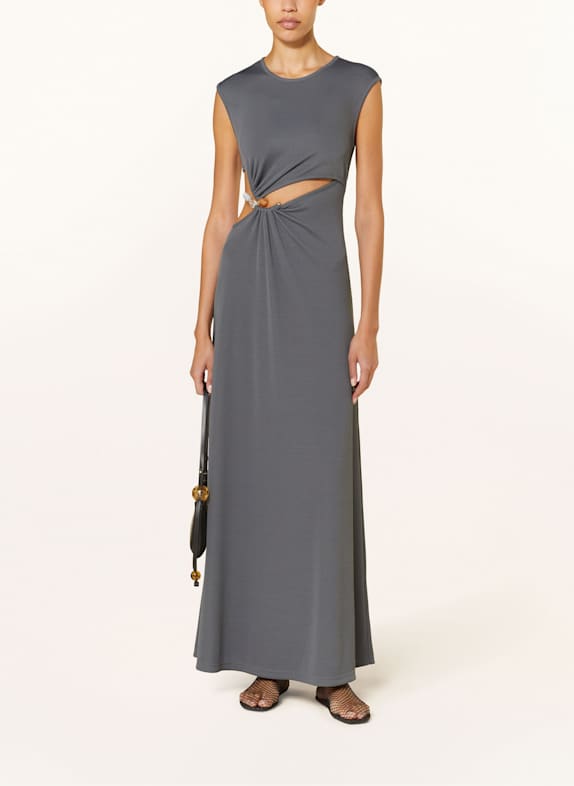 CHRISTOPHER ESBER Dress with decorative gems DARK GRAY