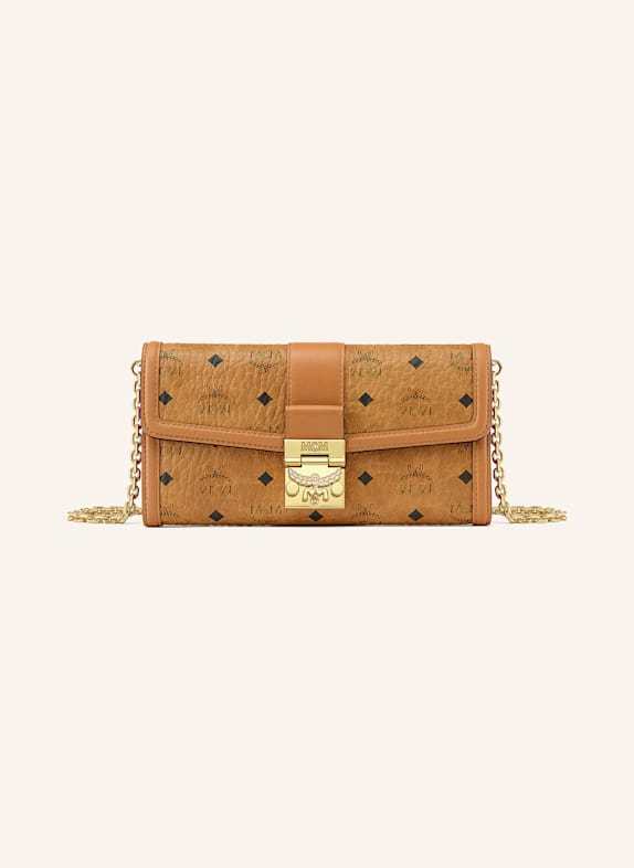 MCM Geldbörse TRACY VI zum Umhängen COGNAC/ SCHWARZ