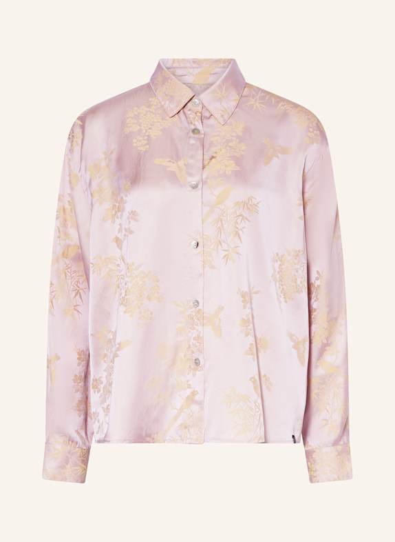ELIAS RUMELIS Hemdbluse NATHALIA aus Satin ROSÉ/ HELLGELB