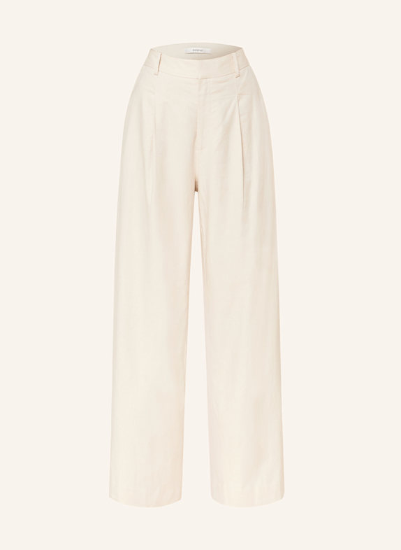 GESTUZ Marlenehose ELARAHGZ mit Leinen CREME