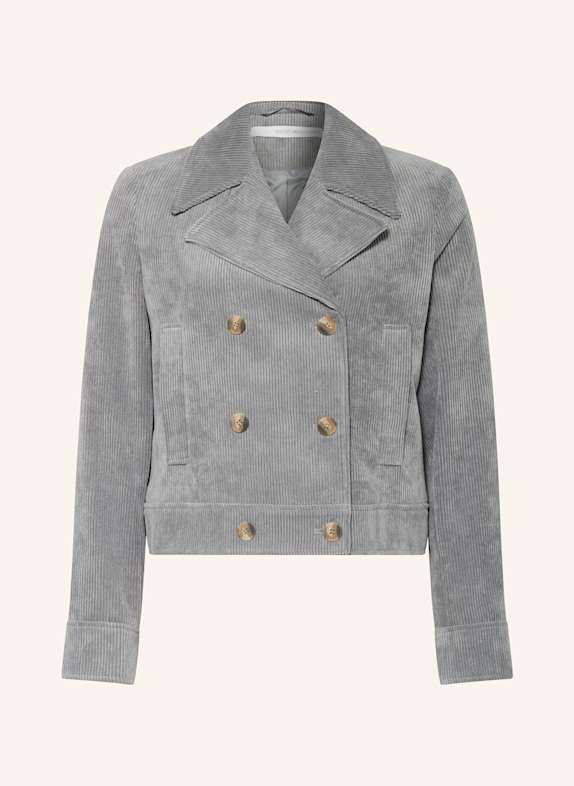 HERZEN'S ANGELEGENHEIT Corduroy pea coat GRAY
