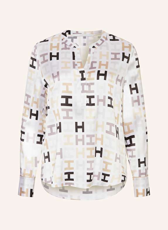 HERZEN'S ANGELEGENHEIT Shirt blouse in silk WHITE/ LIGHT GREEN/ BEIGE