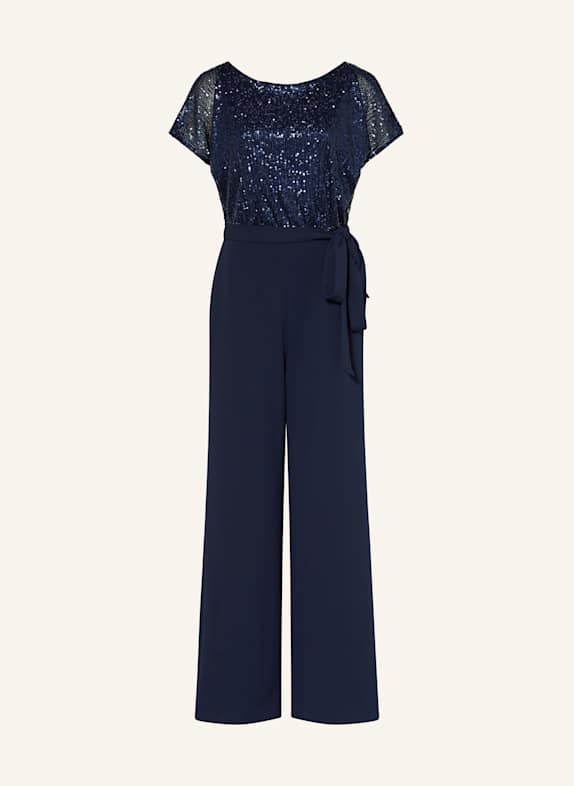 SWING Jumpsuit mit Pailletten DUNKELBLAU