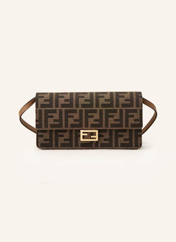 FENDI Geldbörse BAGUETTE zum Umhängen DUNKELBRAUN/ BRAUN